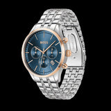 Buy Shop Hugo Boss Avery Chronograph Blue Dial Silver Steel Strap Watch for Men - 1514158 USA Online