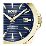 Buy Shop Hugo Boss Strike Blue Dial Gold Steel Strap Watch for Men - 1514172 USA Online