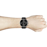 Buy Shop Hugo Boss Integrity Chronograph Black Dial Black Leather Strap Watch for Men - 1513777 USA Online