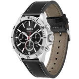 Buy Shop Hugo Boss Troper Chronograph Black Dial Black Leather Strap Watch for Men - 1514055 USA Online