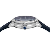 Buy Shop Emporio Armani Mia Moonphase Blue Dial Blue Leather Strap Watch for Women - AR11629 USA Online