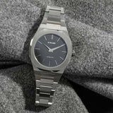 Buy Shop D1 Milano Ultra Thin Matte Black Dial Silver Steel Strap Watch for Men - D1-UTBJ40 USA Online