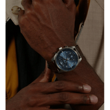 Buy Shop Hugo Boss Skytraveller Chronograph Blue Dial Brown Leather Strap Watch for Men - 1514194 USA Online