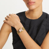 Buy Shop Tory Burch Eleanor Mother of Pearl Pink Dial Gold Steel Strap Watch for Women - TBW1077 USA Online