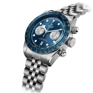 Buy Shop Tudor Black Bay Chrono Blue Dial Silver Steel Strap Watch for Men - M79360B-0002 USA Online