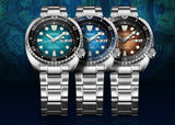 Seiko Prospex US Special Edition King Turtle Automatic Brown Dial Silver Steel Strap Watch for Men - SRPH55