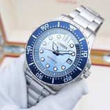 Buy Shop Citizen Mechanical Automatic Blue Dial Silver Steel Strap Watch for Men - NJ0178-81M USA Online