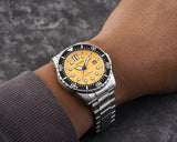 Buy Shop Citizen Mechanical Automatic Yellow Dial Silver Steel Strap Watch for Men - NJ0170-83Z USA Online