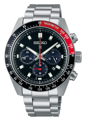 Buy Shop Seiko Prospex Speedtimer Solar Chronograph Black Dial Silver Steel Strap Watch for Men - SSC915 USA Online