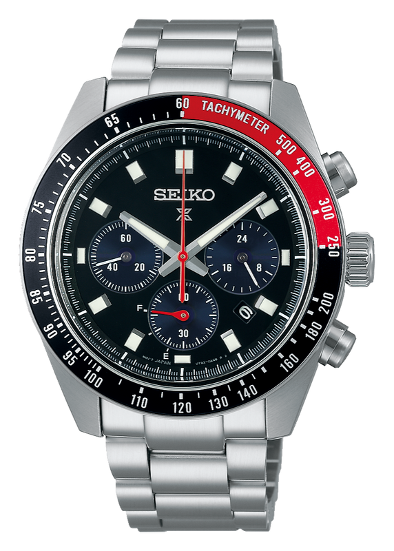 Buy Shop Seiko Prospex Speedtimer Solar Chronograph Black Dial Silver Steel Strap Watch for Men - SSC915 USA Online
