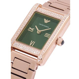 Buy Shop Emporio Armani Genni Green Dial Rose Gold Steel Strap Watch for Women - AR11641 USA Online