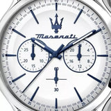 Buy Shop Maserati Epoca Chronograph White Dial Silver Steel Strap Watch for Men - R8873618034 USA Online