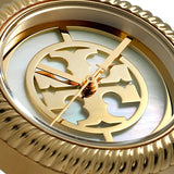 Buy Shop Tory Burch Reva Gold Dial Gold Steel Strap Watch for Women - TBW4011 USA Online