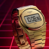 Buy Shop Tissot PRX Digital Quartz Gold Dial Gold Steel Strap Watch for Men - T137.463.33.020.00 USA Online