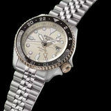 Buy Shop Seiko 5 GMT Sport Asia Exclusive Limited Edition Off White Dial Silver Steel Strap Watch for Men - SSK046K1 USA Online