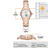 Buy Shop Emporio Armani Mia Meccanico Mother of Pearl Dial Rose Gold Steel Strap Watch for Women - AR60072 USA Online