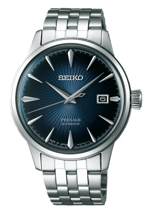 Buy Shop Seiko Presage Cocktail Time Automatic Blue Dial Silver Steel Strap Watch for Men - SRPB41J1 USA Online