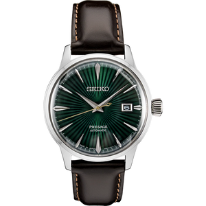 Buy Shop Seiko Presage Cocktail Time Automatic Green Dial Brown Leather Strap Watch for Men - SRPD37J1 USA Online