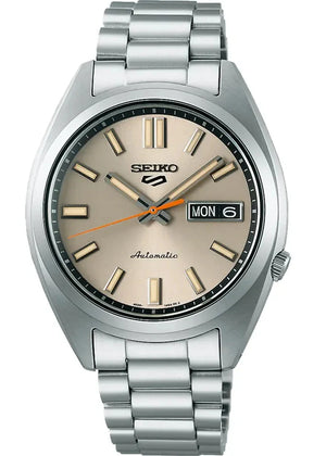 Buy Shop Seiko 5 Sports SNXS Series Automatic Beige Dial Silver Steel Strap Watch for Men - SRPK91K1 USA Online