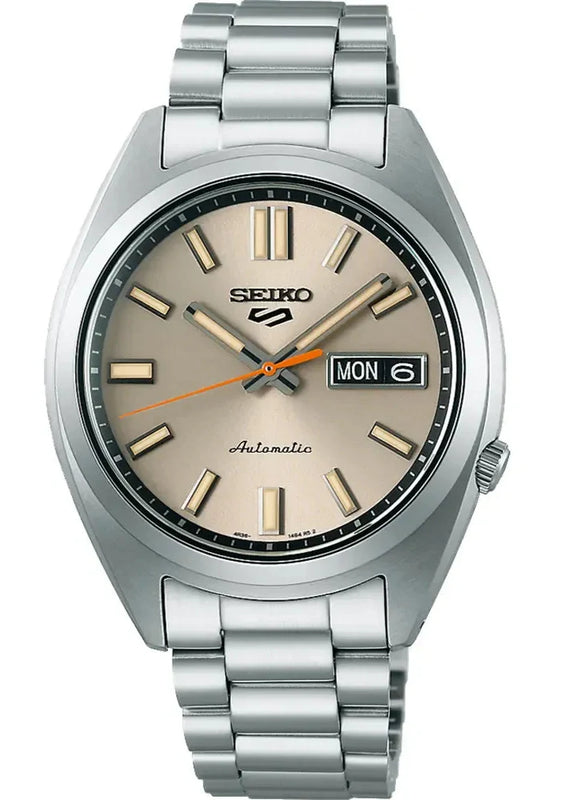 Buy Shop Seiko 5 Sports SNXS Series Automatic Beige Dial Silver Steel Strap Watch for Men - SRPK91K1 USA Online