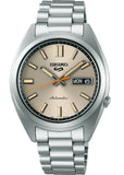 Buy Shop Seiko 5 Sports SNXS Series Automatic Beige Dial Silver Steel Strap Watch for Men - SRPK91K1 USA Online