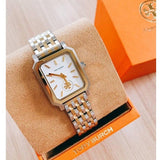 Buy Shop Tory Burch Robinson White Dial Two Tone Steel Strap Watch for Women - TBW1501 USA Online