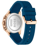 Buy Shop Hugo Boss Runner Chronograph Blue Dial Blue Silicone Strap Watch for Men - 1514169 USA Online
