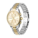 Buy Shop Emporio Armani Elegant Chronograph Cream Dial Two Tone Steel Strap Watch for Men - AR11605 USA Online