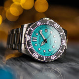 Buy Shop Citizen Mechanical Automatic Turquoise Dial Silver Steel Strap Watch for Men - NJ0170-83X USA Online