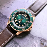Buy Shop Citizen Mechanical Automatic Green Dial Brown Leather Strap Watch for Men - NJ0173-18X USA Online