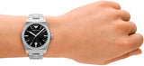 Buy Shop Emporio Armani Frederico Analog Black Dial Silver Steel Strap Watch for Men - AR11622 USA Online