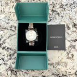 Buy Shop Emporio Armani Gianni T Bar Silver Dial Two Tone Steel Strap Watch for Women - AR11537 USA Online