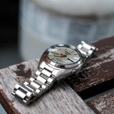 Buy Shop Seiko 5 Sports SNXS Series Automatic Beige Dial Silver Steel Strap Watch for Men - SRPK91K1 USA Online