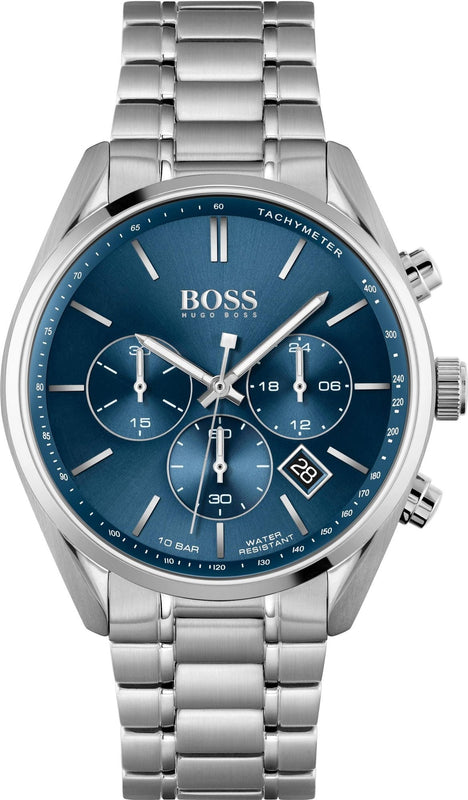 Buy Shop Hugo Boss Grand Prix Chronograph Blue Dial Silver Steel Strap Watch for Men - 1514226 USA Online