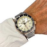 Buy Shop Seiko 5 GMT Sport Asia Exclusive Limited Edition Off White Dial Silver Steel Strap Watch for Men - SSK046K1 USA Online