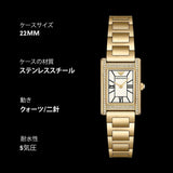 Buy Shop Emporio Armani Genni Crystals Mother of Pearl Dial Gold Steel Strap Watch for Women - AR11659 USA Online