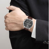 Buy Shop Hugo Boss Avery Chronograph Grey Dial Brown Leather Strap Watch for Men - 1514155 USA Online