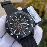 Buy Shop Hugo Boss Admiral Chronograph Black Dial Black Nylon Strap Watch for Men - 1513918 USA Online