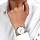 Buy Shop Maserati Epoca Chronograph White Dial Silver Steel Strap Watch for Men - R8873618034 USA Online