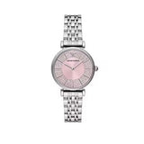 Buy Shop Emporio Armani Gianni T-Bar Pink Dial Silver Steel Strap Watch for Women - AR11686 USA Online