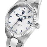 Buy Shop Maserati Competizione Silver Dial Silver Steel Strap Watch for Men - R8853100045 USA Online