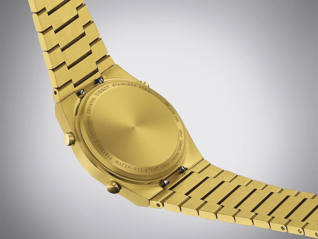 Buy Shop Tissot PRX Digital Quartz Gold Dial Gold Steel Strap Watch for Men - T137.463.33.020.00 USA Online