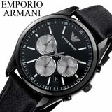 Buy Shop Emporio Armani Antonio Chronograph Black Dial Black Leather Strap Watch for Men - AR11583 USA Online
