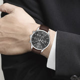 Buy Shop Hugo Boss Avery Chronograph Grey Dial Brown Leather Strap Watch for Men - 1514155 USA Online