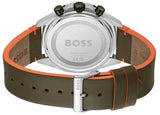 Buy Shop Hugo Boss Cloud Chronograph Olive Green Dial Green Leather Strap Watch for Men - 1514018 USA Online