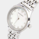 Buy Shop Emporio Armani Alpha Mother of Pearl Dial Silver Steel Strap Watch for Women - AR1803 USA Online
