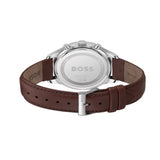 Buy Shop Hugo Boss Avery Chronograph Grey Dial Brown Leather Strap Watch for Men - 1514155 USA Online