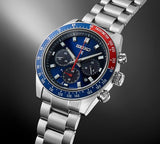 Buy Shop Seiko Prospex Speedtimer Solar Chronograph Blue Dial Silver Steel Strap Watch for Men - SSC913 USA Online