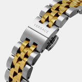 Buy Shop Versace Hellenyium Quartz Blue Dial Two Tone Steel Strap Watch for Women - VE2S00522 USA Online