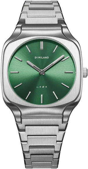 Buy Shop D1 Milano Square Eden Green Dial Silver Steel Strap Watch for Men - D1-SQBJ06 USA Online